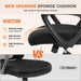 Ergonomic Office Chair Home Desk Mesh Chair with Fixed Armrest Executive Computer Chair with Soft Foam Seat Cushion - DTYStore