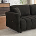 80''Premium chenille fabric sofa with 2 cushions and 1 lumbar pillow Armrest strap design,,upholstered 3-seater sofa for living rooms, bedrooms,apartments and offices Black - DTYStore