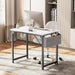 Modern Simple Style Wooden Work Office Desks with Storage,31 Inch,white - DTYStore