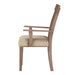 Nathaniel Fabric & Maple Finish Arm Chair (Set of 2) - DTYStore