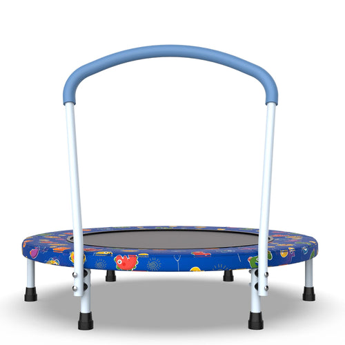 36inch Mini Trampoline for Kids Ages 1-6 Indoor Outdoor Trampoline with Handle Fun for Kids - Image 4