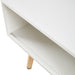 41.34" Rattan Coffee table, sliding door for storage, solid wood legs, Modern table for living room ,White - DTYStore