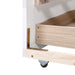 Wooden Daybed with Trundle Bed and Two Storage Drawers, Extendable Sofa Bed for Living Room - DTYStore