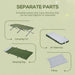 Outsunny Camping Cot, Outdoor Folding Bed Set with Mattress, Sleeping Bag, Pillow, and Carry Bag, Comfortable and Portable, for Travel Camp Beach - DTYStore