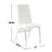 Set of 2 Padded Leatherette Side Chairs in White and Chrome - DTYStore