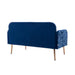 Modern Velvet Loveseat Sofa , Comfy Upholstered 2-Seater Sofa with Gold Metal Legs, Small Loveseat Accent Couch for Living Bedroom Leisure Areas (Navy Velvet) - DTYStore