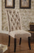 Dining Room Furniture Contemporary Rustic Style Beige Fabric Upholstered Tufted Set of 2 Chairs Kitchen Breakfast - DTYStore