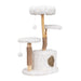 Modern Cat Tree, Natural Branch Cat Tower, Luxury Cat Condo, Indoor Cat Furniture, Kitten Cat Gift, White - DTYStore