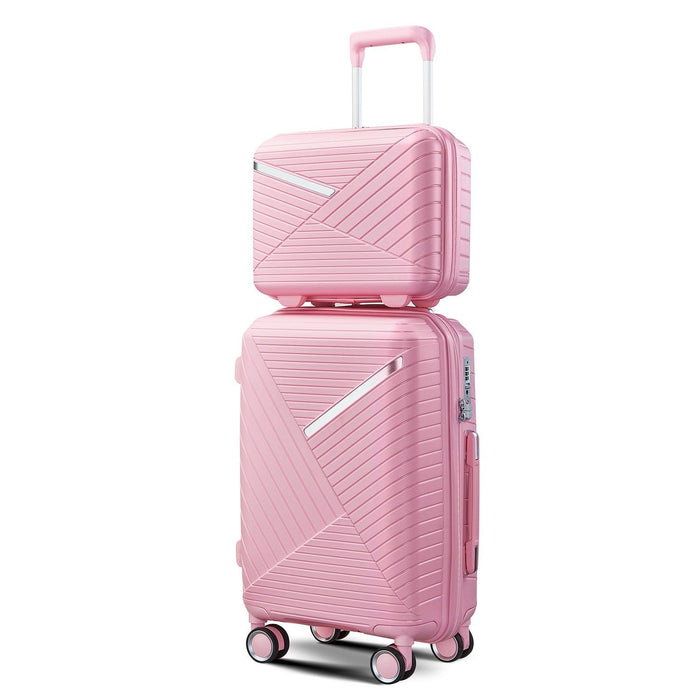 Luggage Sets 4 Piece(14/20/24/28), Expandable Lightweight Suitcase with 4 Double 360 Degrees Mute Spinner Wheels PP Materials Durable TSA Lock Travel Luggage - DTYStore