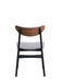 Rebi Gray Linen, Walnut & Black Finish Side Chair (Set of 2) - DTYStore