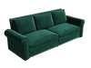 Chesterfield Sofa,93.7" King Pull Out Sofa Bed, 3-in-1 Velvet Convertible Sleeper Sofa with Nailhead Trim & Rolled Arm,Multi-Functional Sofa Bed for Living Room,Bedroom,Apartment,Office,Green - DTYStore