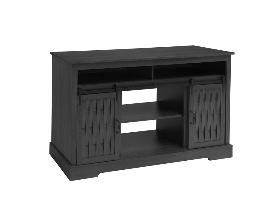 Fireplace TV Stand for TVs up to 65", Entertainment Center with 23" Electric Fireplace, Farmhouse TV Stand Industrial Media Console with Sliding Barn Door for Living Room, 58 Inch - DTYStore