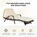 Outdoor Wicker Long Reclining Chair Set of 2 with Cushions, Wicker Reclining Lounge Chair Lawn Sunbathing Chairs Recliner up to 150° Beach Poolside Garden - DTYStore