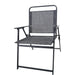 Outdoor Patio Dining Set for 4 People, Metal Patio Furniture Table and Chair Set with Umbrella, Black - DTYStore