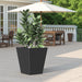 22' H Tall Metal Tapered Planter – Large Outdoor & Indoor Garden Plant Pot with Drainage Hole and Rubber Plug, Stylish Burnished Black Finish for Home and Patio - DTYStore