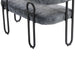 Modern Loveseat 2 Seater Sofa Chenille Fabric Couch with Arms and Metal Legs for Living Room, Home Office, Studio (Gray Chenille) - DTYStore