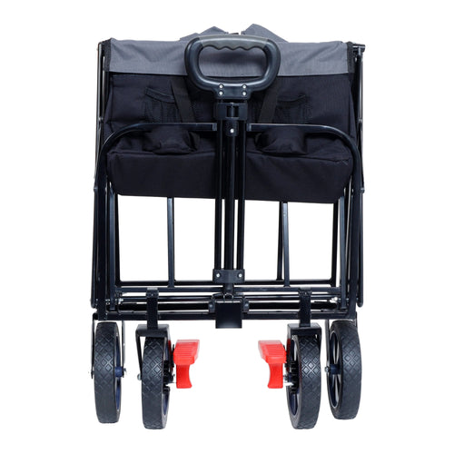 150L Collapsible Wagon Cart Foldable, Utility Garden Wagon with 360lbs Weight Capacity, Heavy Duty Portable Sport Wagon with Wheels for Outdoor, Grocery, Shopping - Image 11