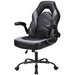 Gaming Chair - PU Leather Computer Chair Ergonomic Office Chair with Lumbar Support, Height Adjustable Rolling Desk Chairs with Flip-up Armrests - DTYStore