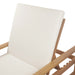 Outdoor Lounge Chairs, 5-Position Chaise Lounge Outdoor, Patio Chaise Lounge with Cushion & Adjustable Backrest, Pool Lounge Chairs for Backyard, Deck, and Lawn, Light Teak - DTYStore