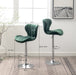 Ellston Upholstered Adjustable Swivel Barstools in Blue, Set of 2 - DTYStore