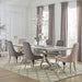 Grey and Chrome Upholstered Back Dining Chairs (Set of 2) - DTYStore