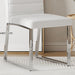 Set of 4 dining chairs, white dining chair set, PU material high backrest seats and sturdy leg chairs, suitable for restaurants, kitchens, living rooms - DTYStore