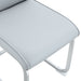 Luxury Simple Arch Chair - Set of 8 Light Gray PU Material High Resilience Dining Chair with Arched Metal Silver Leg.Packed In Two Boxes. - DTYStore
