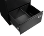 Filing Cabinet Lateral File Cabinet 3 Drawer, Blcak Locking Metal File Cabinets Three Drawer, Office Filing Cabinet with Lock Drawers for Home Office/Legal/Letter/A4/F4 - DTYStore