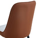 A modern dining chair with a light gray brown dual tone PU leather backrest and black metal legs, suitable for kitchens, bedrooms, and offices. Set of 4 pieces (light gray+brown+PU)C-007 W1151118958 - DTYStore