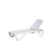 Outdoor Chaise Lounge, Pool Lounge Chair Plastic Adjustable Recliner in-Pool Lounger Tanning Lounge Chair for in-Pool, Beach, Poolside, Lawn, White - DTYStore