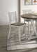 Antique White Finish Solid wood Farmhouse Design Kitchen Set of 2pc Counter Height Dining Chairs Slat Back Chairs Dining Room - DTYStore