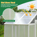 Greenhouse, Wooden Greenhouse Polycarbonate Garden Shed for Plants, 76''x48''x86'' Walk-in Outdoor Plant Gardening Greenhouse for Patio Backyard Lawn, Grow House with Front Entry Door - DTYStore