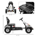 Kids Pedal Go Kart, Outdoor Ride on Toys with Adjustable Seat, Sharp Handling, Handbrake, 4 Non-Slip Rubber Wheels for Boys & Girls Aged 5-12 Years Old, White - DTYStore