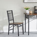 Dining Assemble Metal& Wood Seat Modern Style for Dining Room Decor Folding Retro Chair - DTYStore