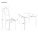 5 Piece Industrial Wooden Dining Table Set with 4 Chairs for Dining Room - DTYStore