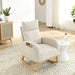 27.6"W Modern Accent High Backrest Living Room Lounge Arm Rocking Chair, Two Side Pocket - DTYStore