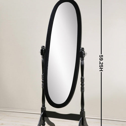 Traditional Queen Anna Style Wood Floor Cheval Mirror, Cherry Finish - Image 6