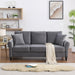 Modern Velvet Couch with 2 Pillow, 78 Inch Width Living Room Furniture, 3 Seater Sofa with Plastic Legs - DTYStore