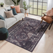 DTY Signature Area Rug 5x8, Washable Rug, Low-Pile, Non-Slip, Non-Shedding, Foldable, Kid & Pet Friendly - Area Rugs for living room, bedroom, kitchen (Burgundy/Black, 5' x 8') - DTYStore
