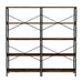 5 Tier Large Book Shelf, Bookcase Home Office Open Bookshelf,Shelves for Living Room, Office Shelf,Vintage Industrial Style Bookshelf with Metal Frame,Rustic Brown - DTYStore