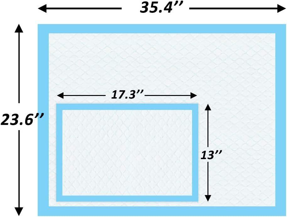 Super-Absorbent Waterproof Dog and Puppy Pet Training Pad, Housebreaking Pet Pad, 40-Count Medium-Size, 23.6"X23.6"