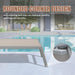 Patio Chaise Lounge Set of 3, Aluminum Pool Lounge Chairs with Side Table, Outdoor Adjustable Recliner All Weather for Poolside, Beach, Yard, Balcony (Khaki) - DTYStore