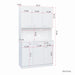 70.87" Tall Wardrobe& Kitchen Cabinet, with 6-Doors, 1-Open Shelves and 1-Drawer for bedroom,White - DTYStore