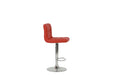 BAR STOOL in Red, Chrome - DTYStore