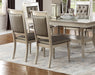 Luxury Silver Accent Tufted Upholstered Chairs Set of 2 Dining Side Chairs - DTYStore