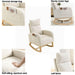27.6"W Modern Accent High Backrest Living Room Lounge Arm Rocking Chair, Two Side Pocket - DTYStore