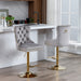 Furniture,Thick Golden Swivel Velvet Barstools Adjusatble Seat Height from 25-33 Inch, Modern Upholstered Bar Stools with Backs Comfortable Tufted for Home Pub and Kitchen Island (Gray,Set of 2) - DTYStore