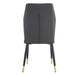 8 modern dining chairs with stylish PU patterned backrest and black metal legs for a comfortable home experience in the kitchen, bedroom and office. - DTYStore
