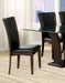Modern Contemporary Dining Side Chairs Set of 2 Dark Brown Faux Leather Upholstered Espresso Finish Hardwood Solid - DTYStore