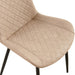 Beige Leathaire Dining Chairs Set of 2,Mid-Century Modern Leathaire Chairs Kitchen Living Room Armless Side Chair with Metal Legs Set Of 2 - DTYStore